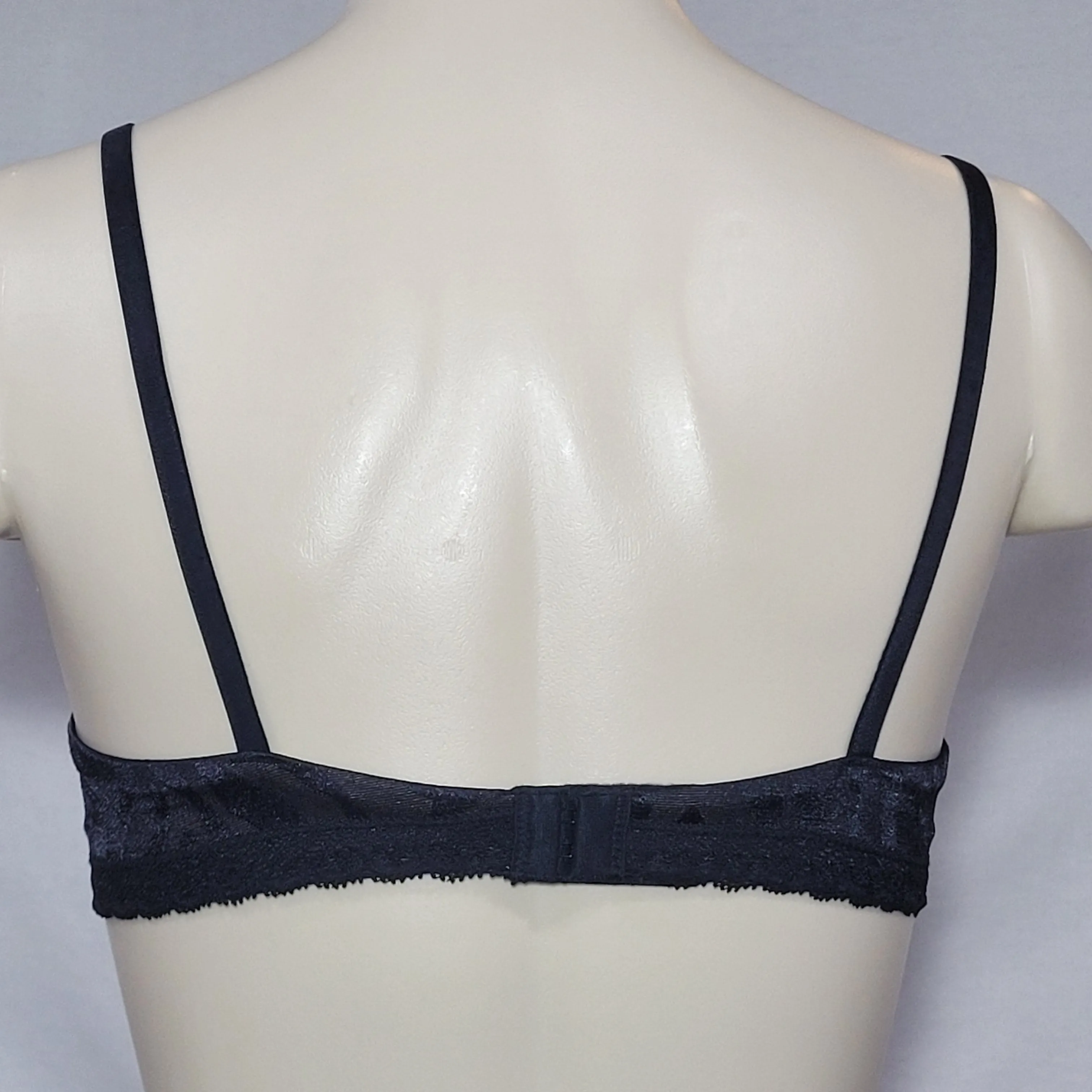 DISCONTINUED Maidenform 7122 One Fabulous Fit Jacquard Satin Underwire Bra 34C Black NWT