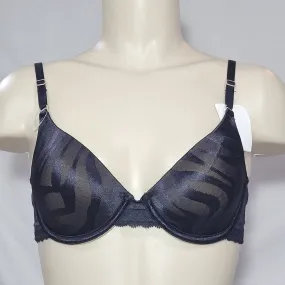 DISCONTINUED Maidenform 7122 One Fabulous Fit Jacquard Satin Underwire Bra 34C Black NWT