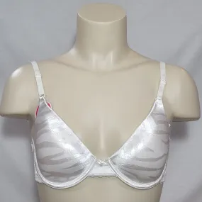 DISCONTINUED Maidenform 7122 One Fabulous Fit Jacquard Satin Underwire Bra 36D White