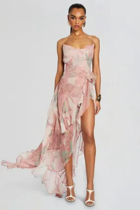 Divine Allure Floral Print Maxi Dress