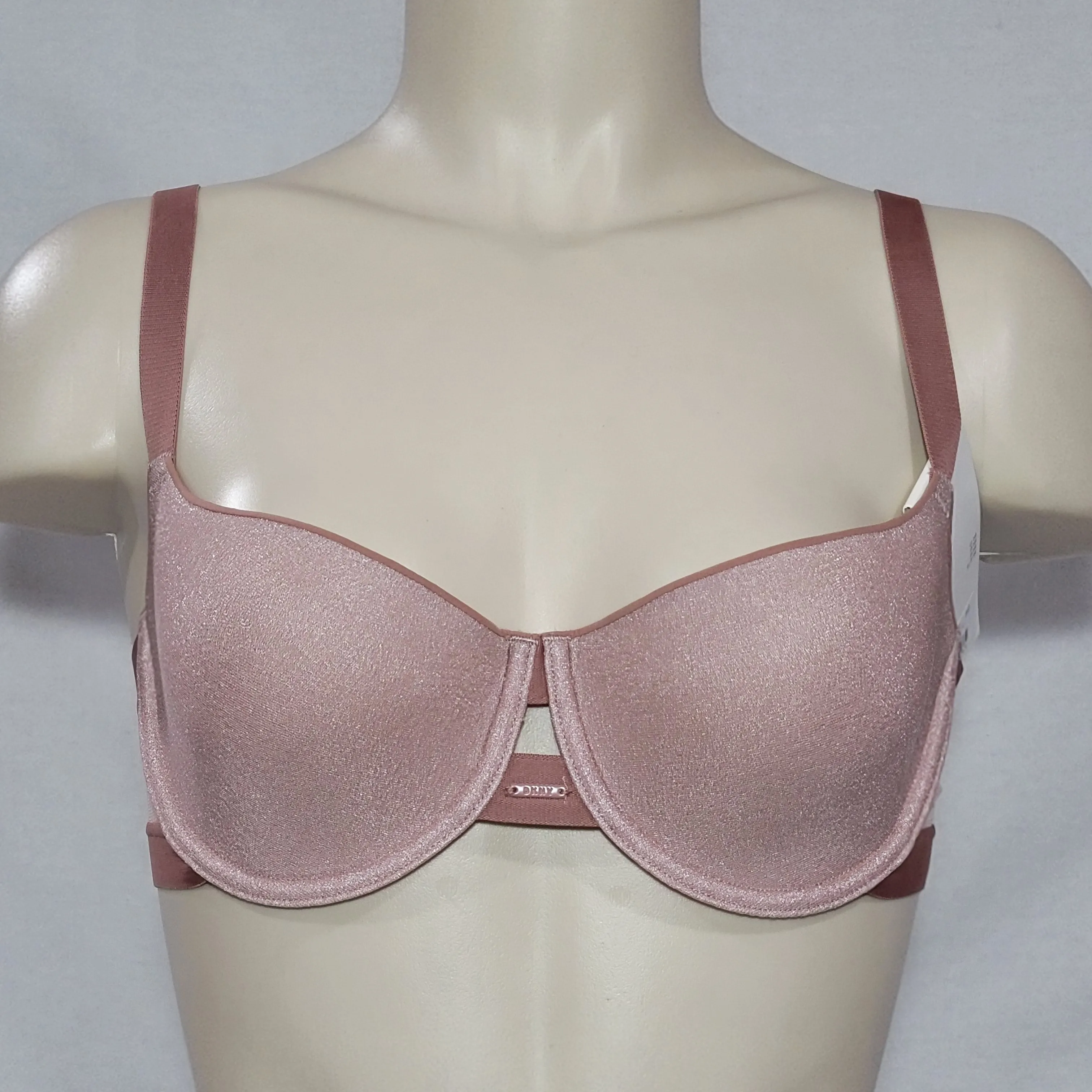 DKNY DK4940 Sheers Spacer T-Shirt Underwire Bra 34D Shell Pink NWT