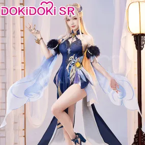 DokiDoki-SR Game Genshin Impact Ningguang New Skin Cosplay Orchid's Evening Gown Ning Guang Cosplay