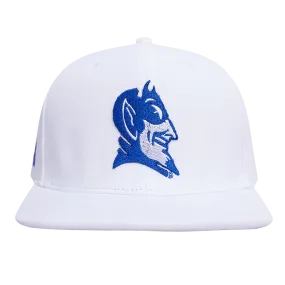 DUKE UNIVERSITY CLASSIC UNISEX PRIMARY LOGO WOOL SNAPBACK HAT (WHITE)