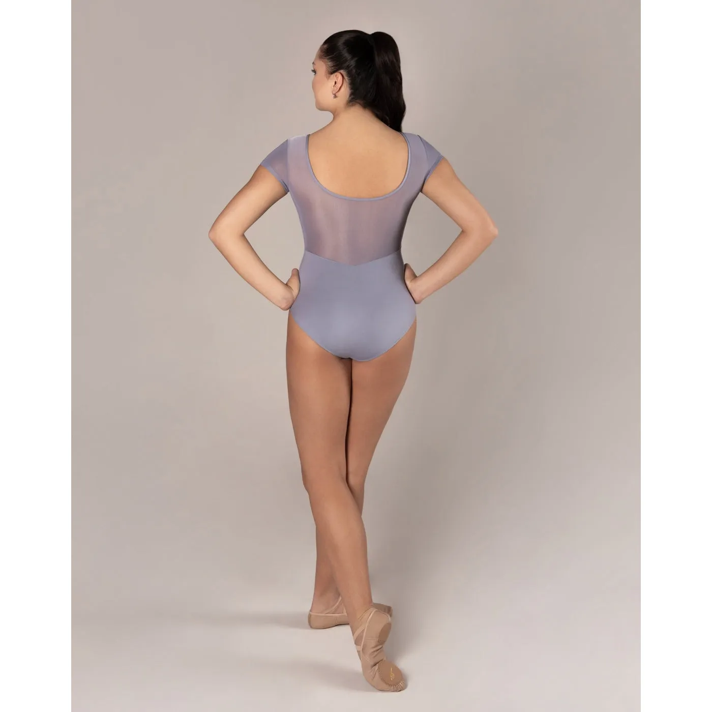 Energetiks Veronica Cap Sleeve Leotard | Silver Bullet (Adult)