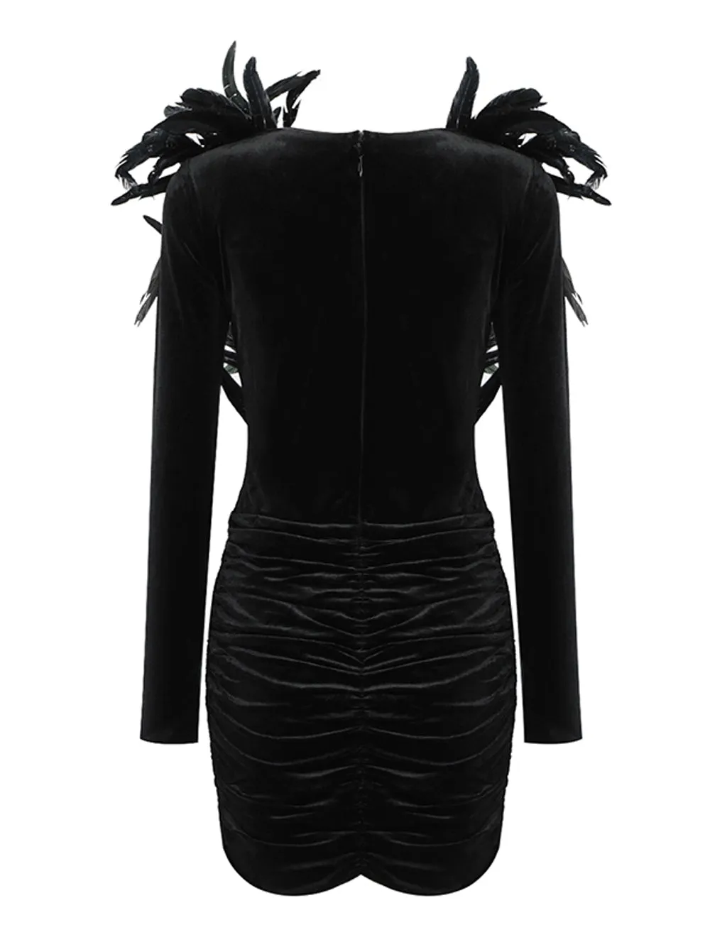 EVONE Feathers Mini Dress