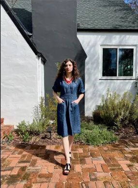 Fiji Dress - Indigo Linen