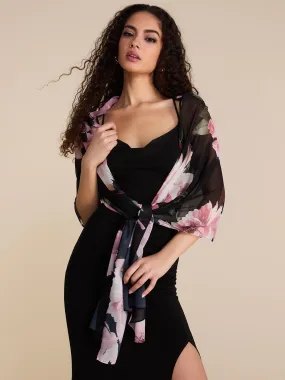 Floral Printed Chiffon Cover-Up