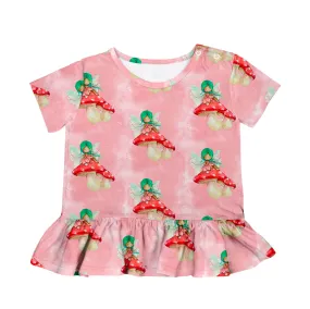 Garden Fairy Short Sleeve Frill Top