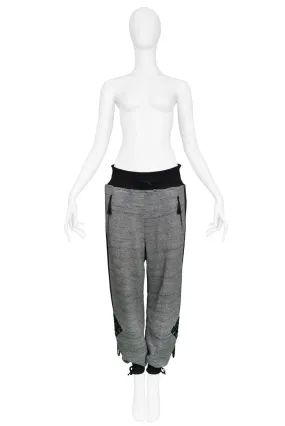 GAULTIER GREY SWEATPANTS WITH EMBROIDERY 2010