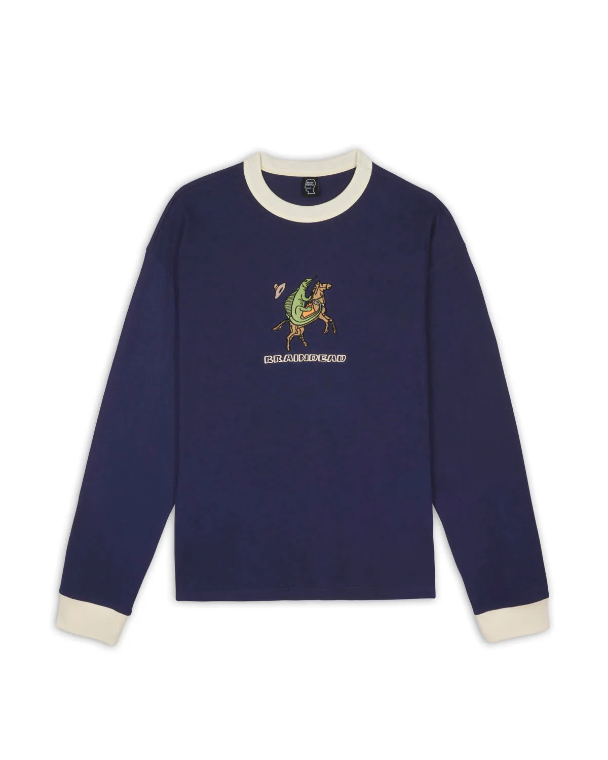 Get Bucked Long Sleeve Ringer T-Shirt - Navy