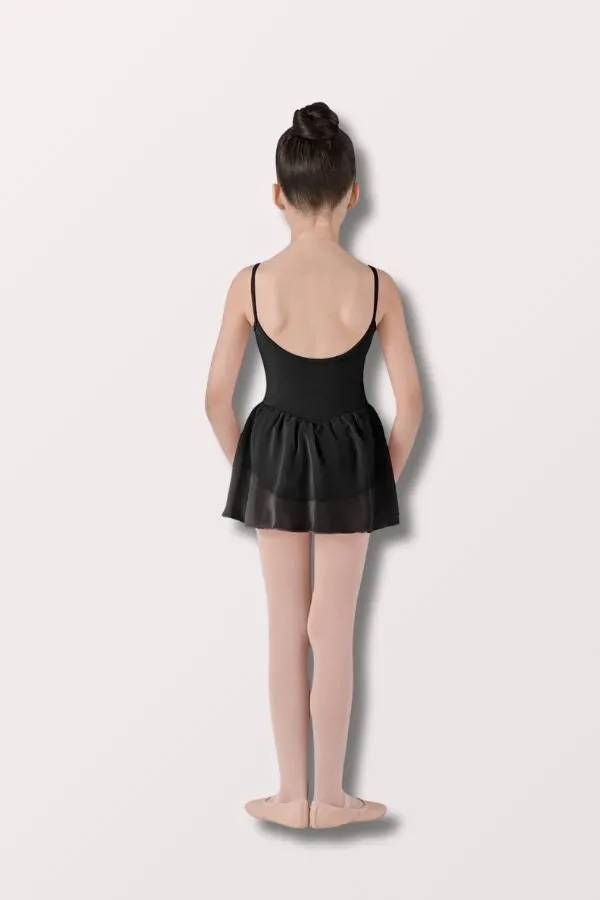 Girls Skirted Camisole Leotard - Black