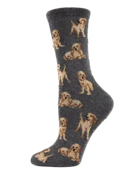 Golden Retriever Bamboo Blend Crew Socks