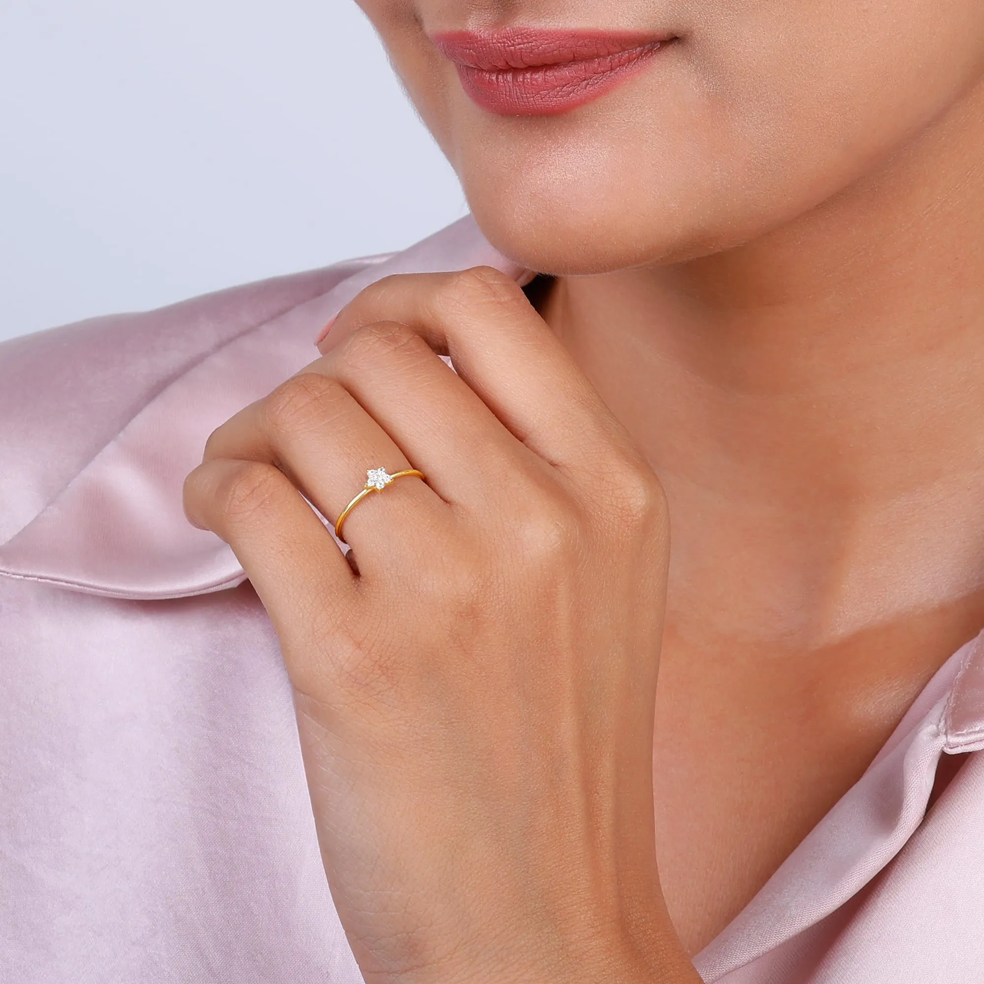 Golden Star Constellation Ring