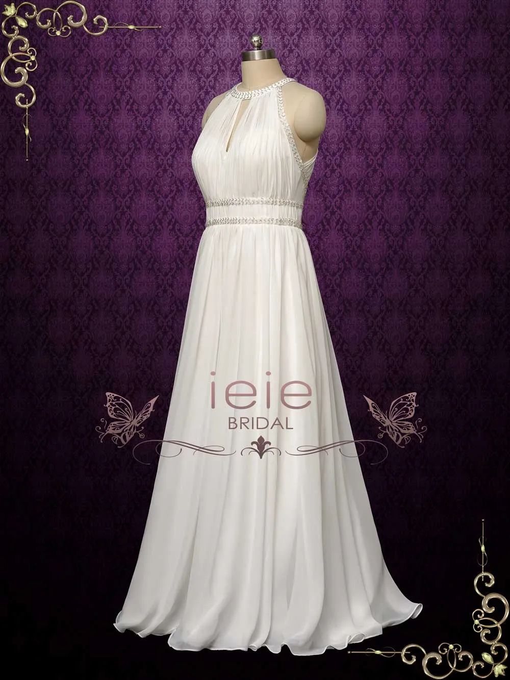 Grecian Chiffon Destination Wedding Dress MAE