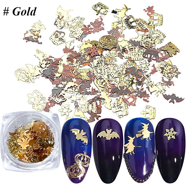 Halloween 3D Nail Art Ultra Thin Metal Slices