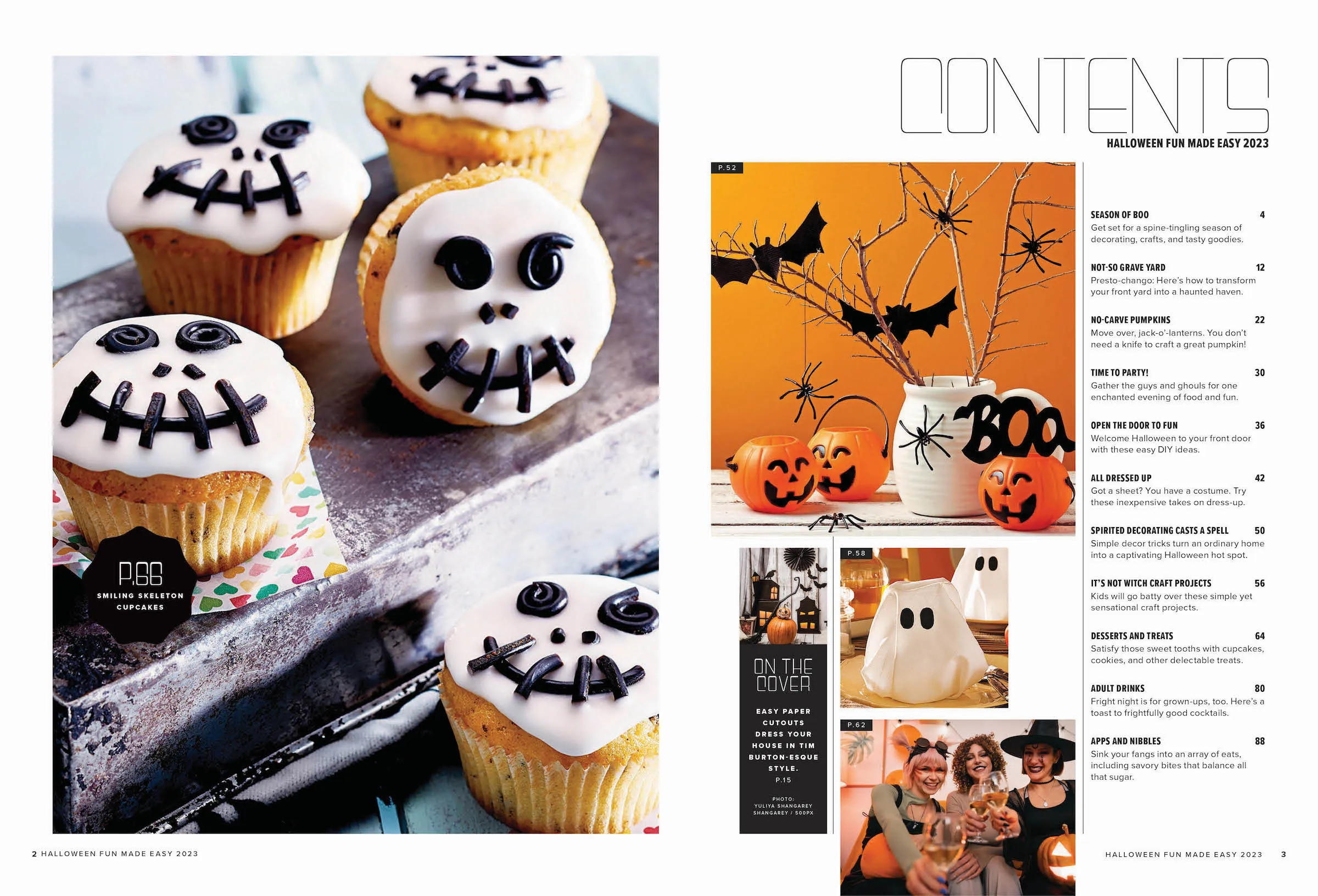 Halloween Fun Made Easy - 124 Creative Ideas: Spellbinding DIY Décor, Tim Burton Cutouts, No-Carve Pumpkin, Kid-Friendly Crafts, Costumes, Treats, Party Bites, Adult Drinks, Spooky Home & Yard Tips!