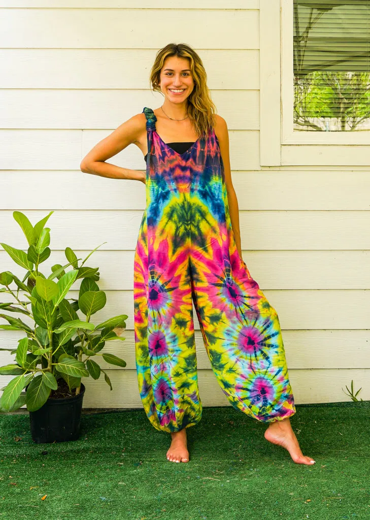 Hand Dyed Hippie Racerback Jumpsuit Romper