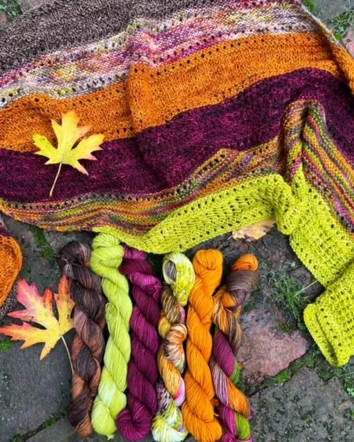 Happy Camper Fall Shawl Pattern