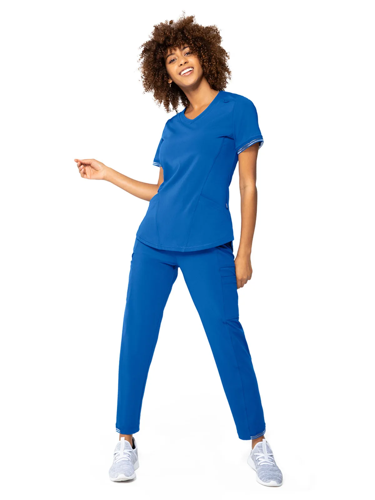 Impulse - Women's V-Neck 2 Pocket Solid Scrub Top