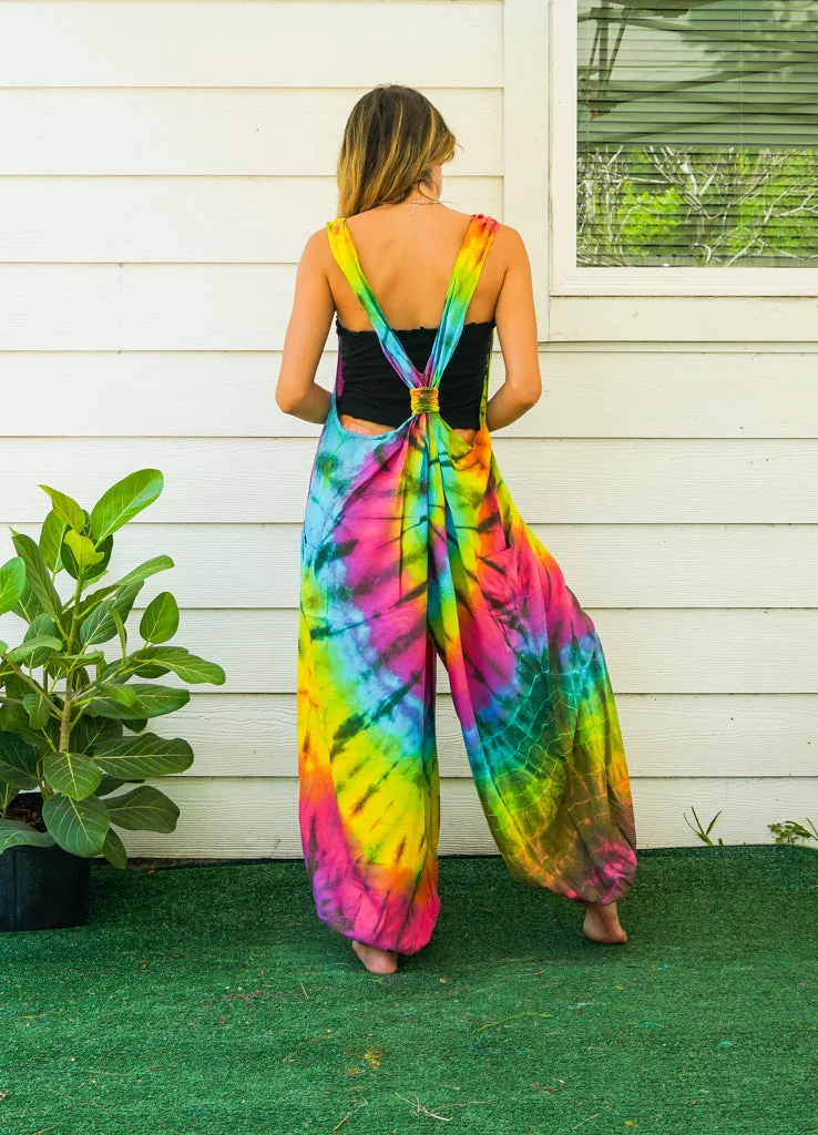 J46- Hand Dyed  Hippie Racerback Jumpsuit Romper