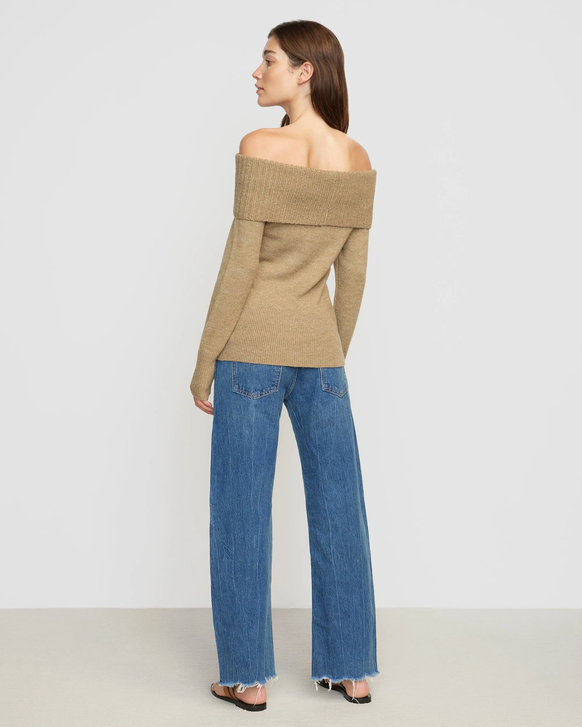 Kiana Ribbed Off-Shoulder Sweater