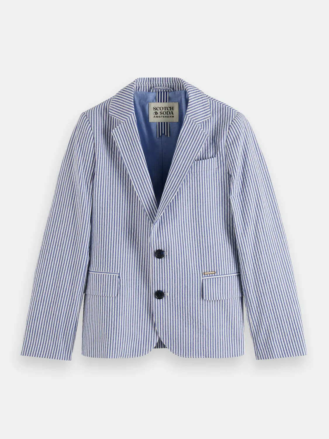 Kids - Seersucker striped blazer