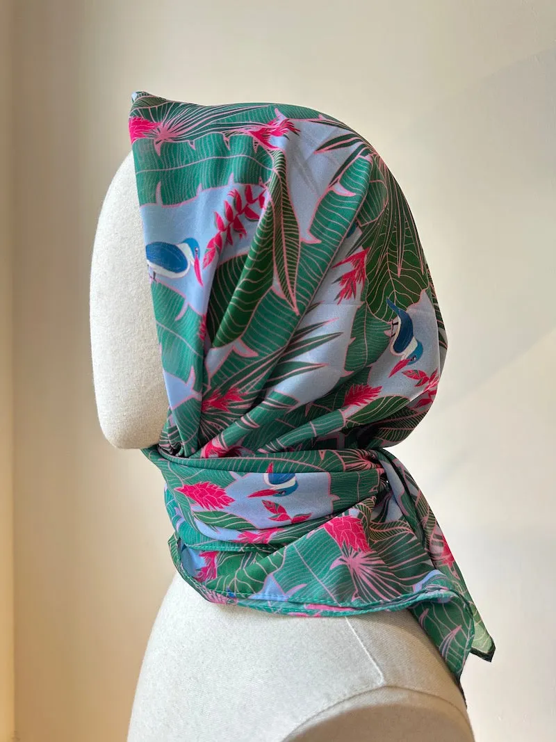 King Fisher Chiffon Scarf