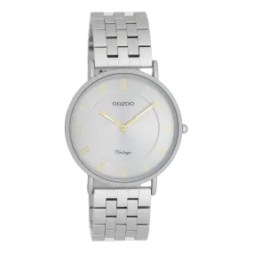 Light grey OOZOO watch with light grey stainless steel bracelet - C20367