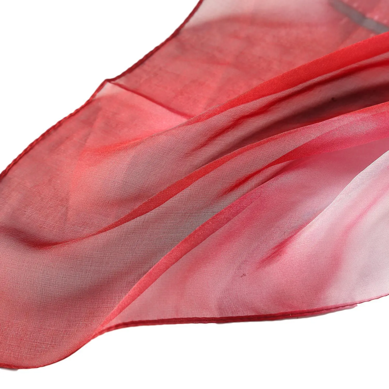 Long Silk Chiffon Scarf Red Theme Floral Print SCH302