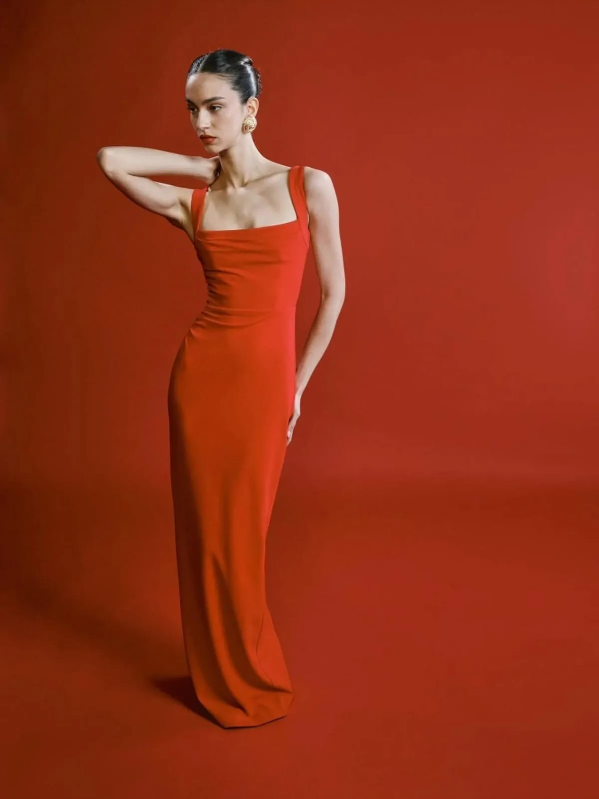 Marbella Gown - Cherry Red