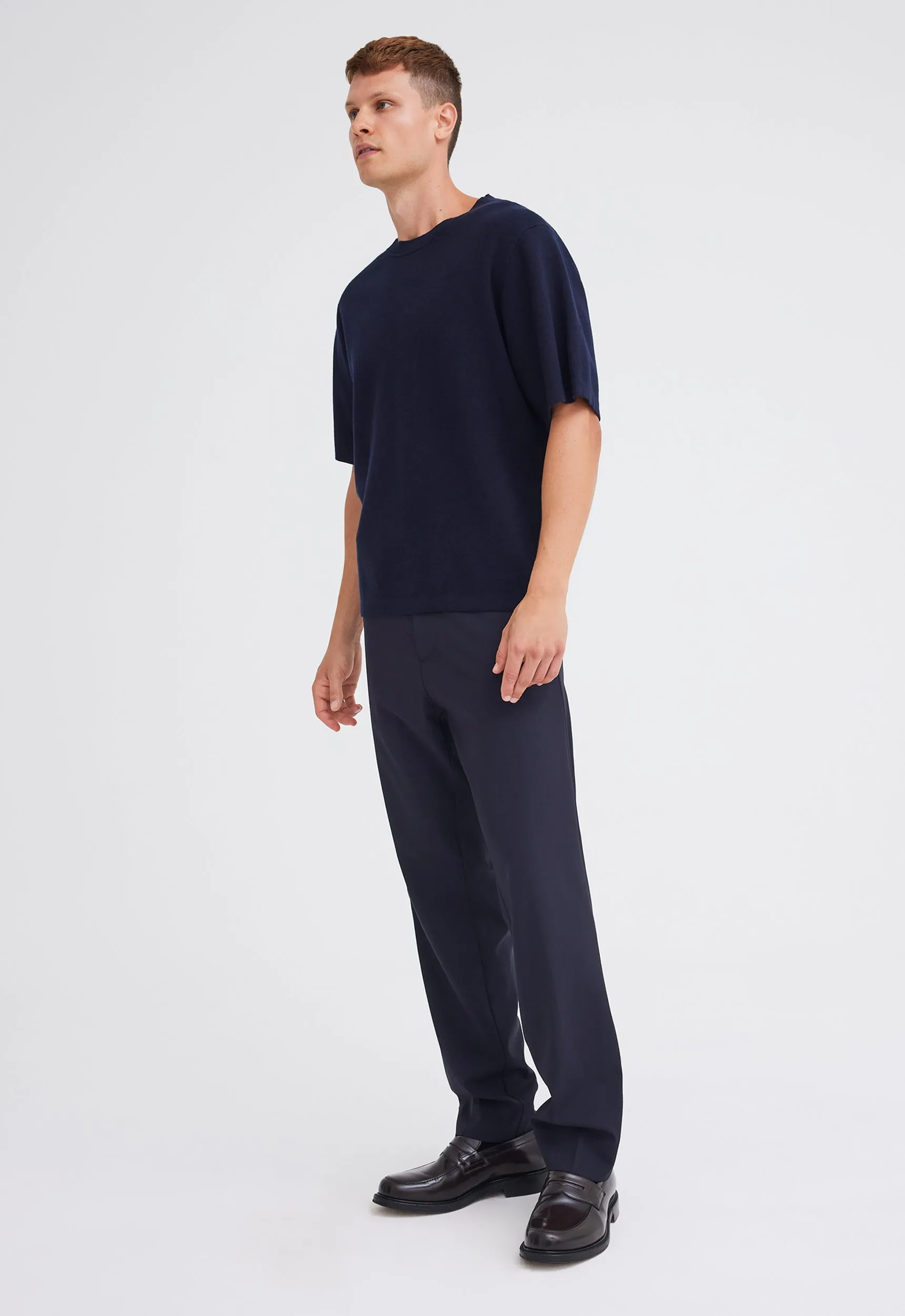 Marker Cotton Cashmere Sweater - Darkest Navy