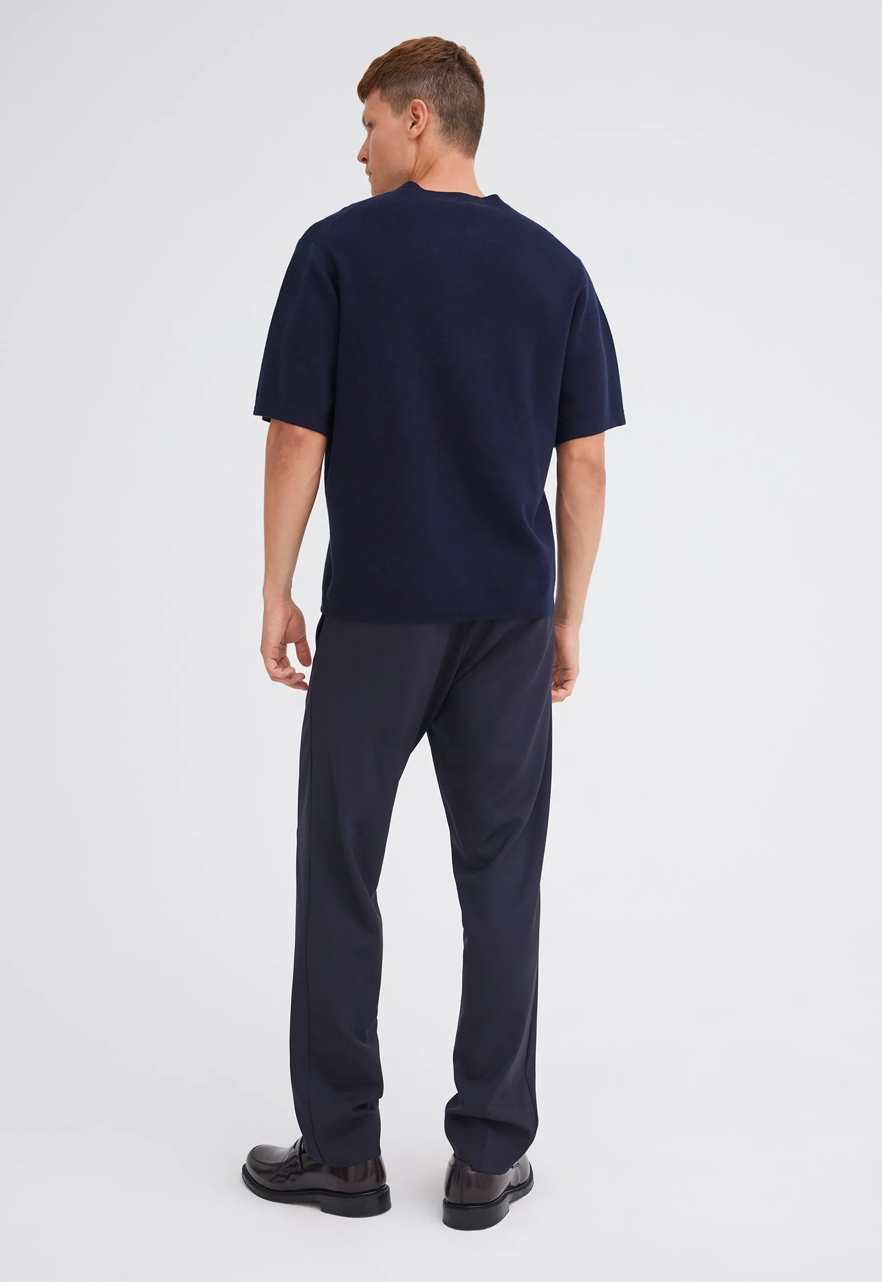 Marker Cotton Cashmere Sweater - Darkest Navy