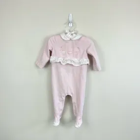 Mayoral Baby Pink Ruffle Cupcake Footie 2-4 Months