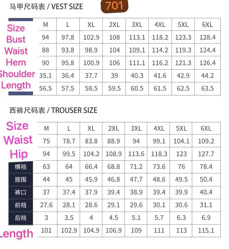 Men’s 3 Piece Collar Suit for Wedding Party & Formal Tuxedo Dress Jacket with Pants Vest Suits Sets | 701