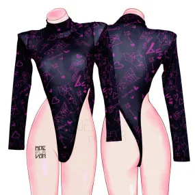 Mesh Manga Noises Bodysuit