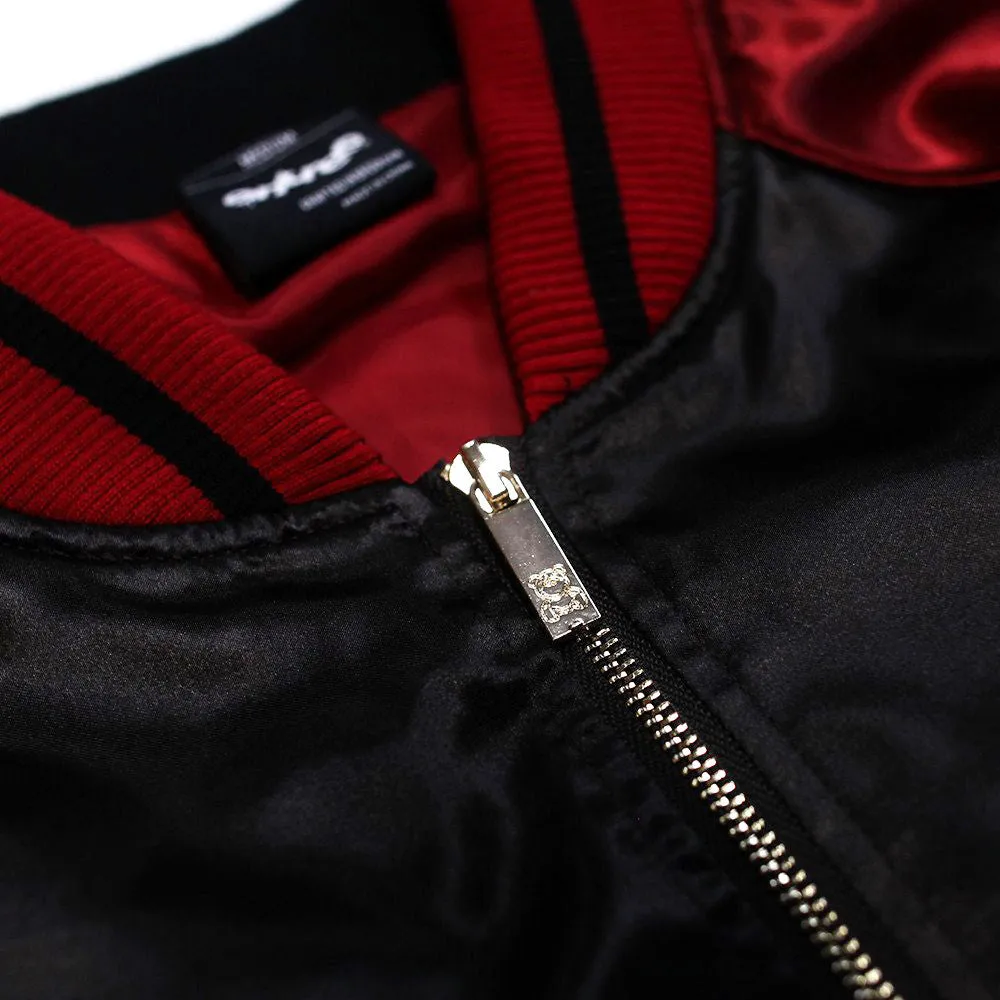 Misunderstood Bred Satin Embroidery Souvenir Jacket