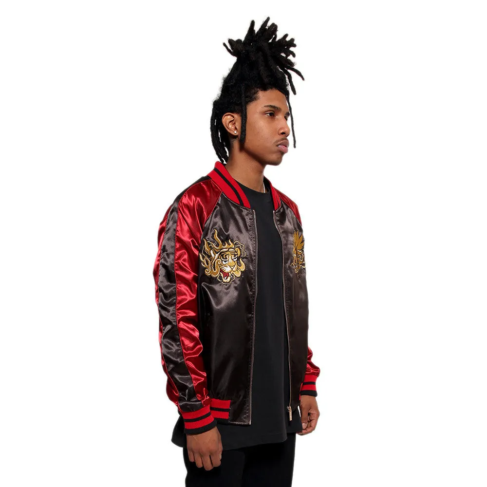 Misunderstood Bred Satin Embroidery Souvenir Jacket