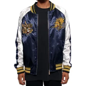 Misunderstood Midnight Satin Embroidery Souvenir Jacket