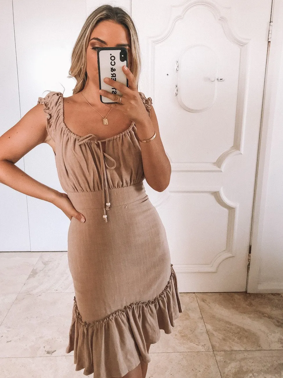 Montee Dress - Faded Tan