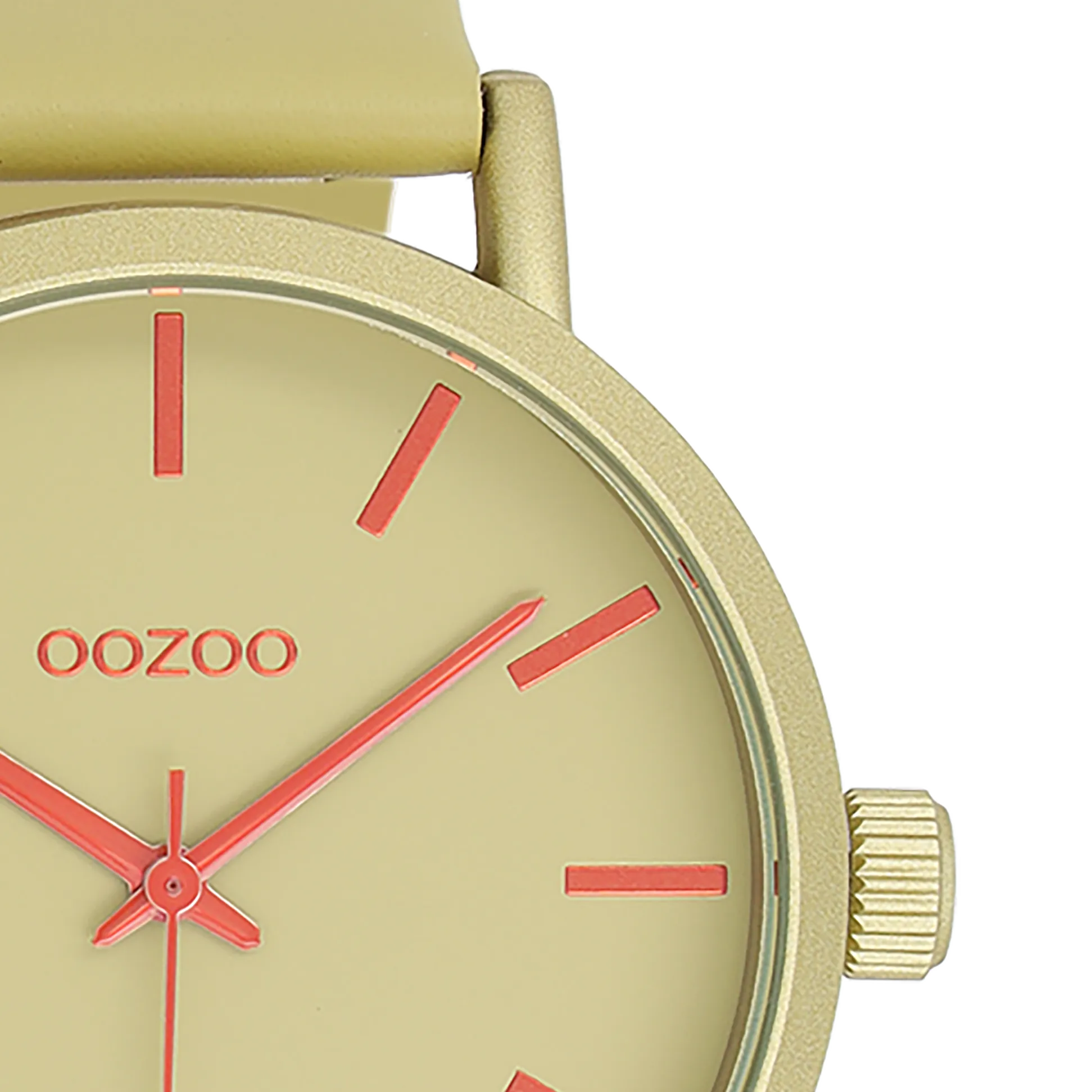 Olive OOZOO watch with olive leather strap - C11181