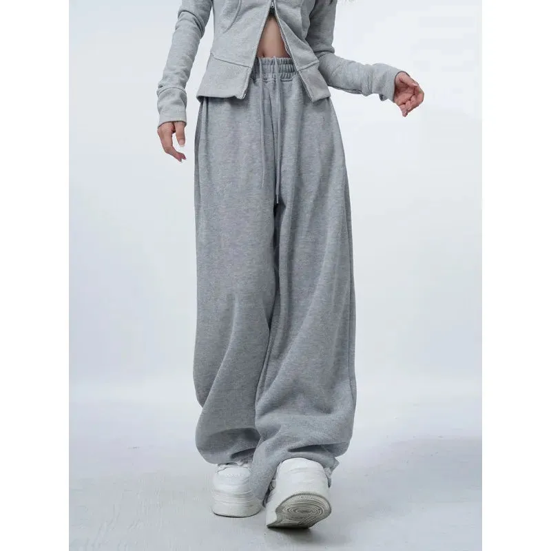 Oversized Grey Women Sweatpants Fashion Jogging Basic Straight Baggy Sport Pants Casual Trousers Summer Hip Hop