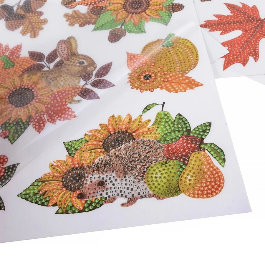 "Autumn" Crystal Art Sticker Set x26