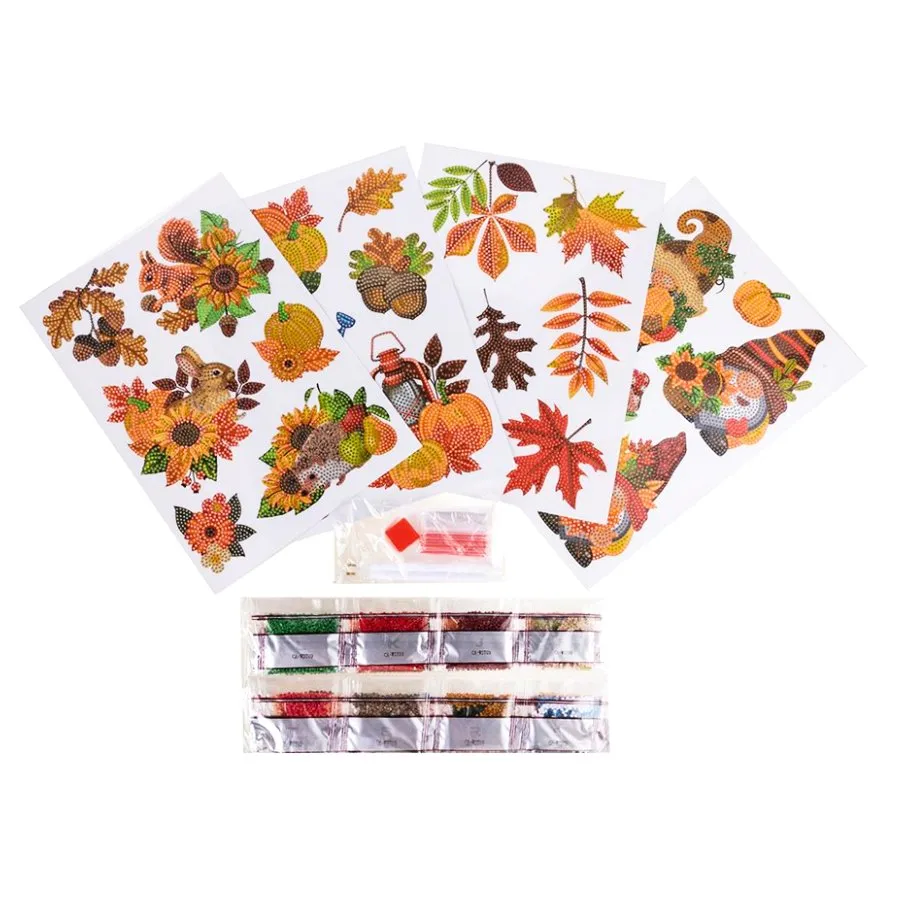 "Autumn" Crystal Art Sticker Set x26