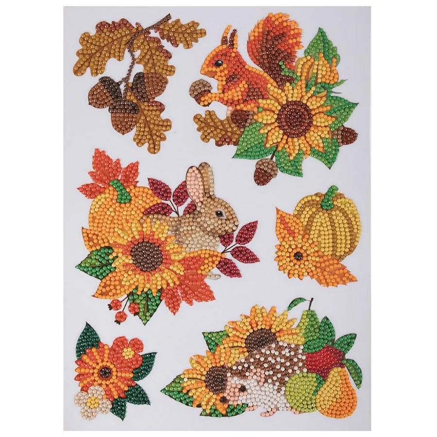 "Autumn" Crystal Art Sticker Set x26