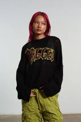 Ragged Fine Knit Logo Jumper