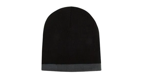 Roll Down 2 Tone Acrylic Beanie