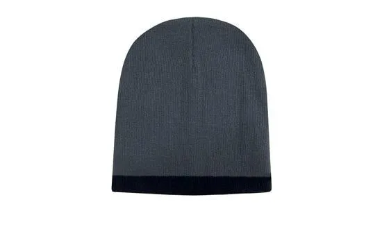 Roll Down 2 Tone Acrylic Beanie