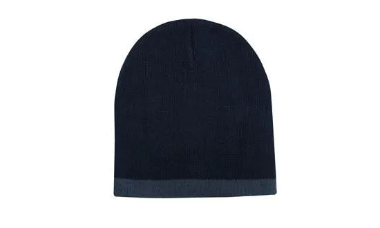 Roll Down 2 Tone Acrylic Beanie