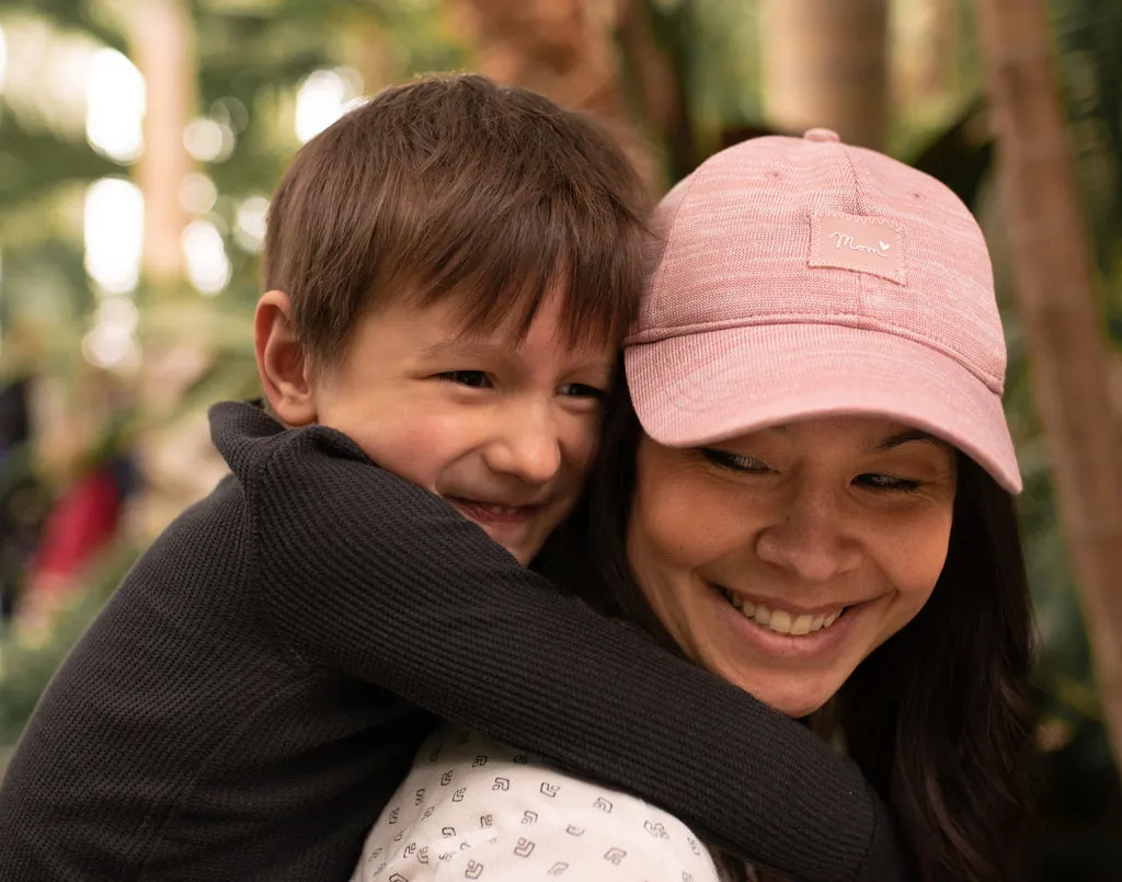 Rose and White Speckled “Mom” Hero Cap