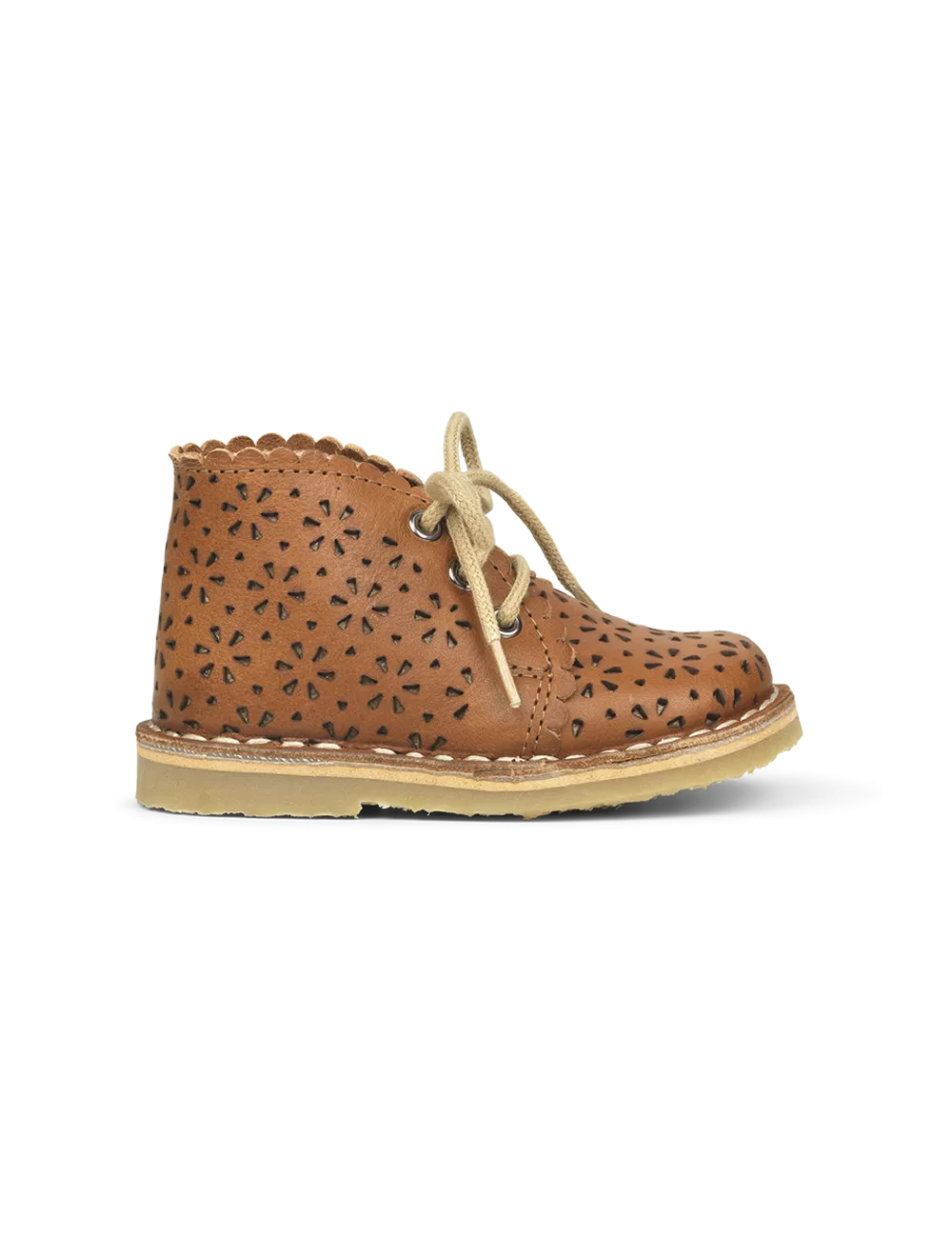 Scallop Boot Flower - Cognac